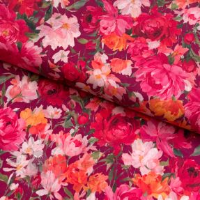 Bawełniana tkanina VOILE Tanja flowers digital print