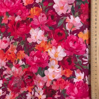 Bawełniana tkanina VOILE Tanja flowers digital print