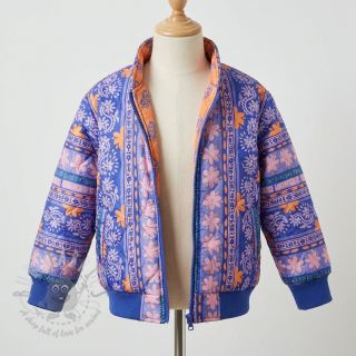 Bawełniana tkanina VOILE STEPPED Daria flower purple digital print