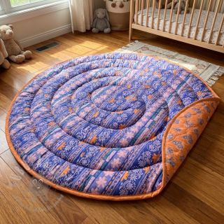 Bawełniana tkanina VOILE STEPPED Daria flower purple digital print