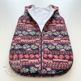 Bawełniana tkanina VOILE STEPPED Daria flower aubergine digital print