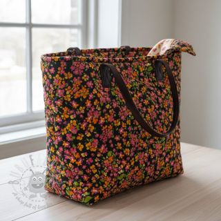 Bawełniana tkanina VOILE STEPPED Ophelia flower digital print