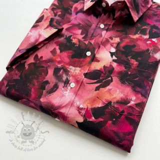 Bawełniana tkanina SATIN Zurie flower digital print