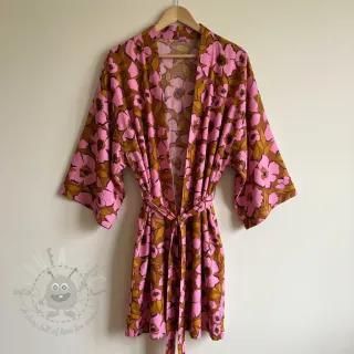 Bawełniana tkanina SATIN Flower Kala caramel