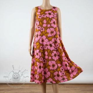 Bawełniana tkanina SATIN Flower Kala caramel