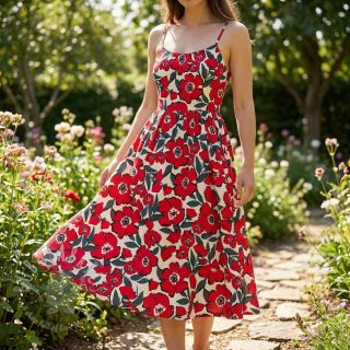 Bawełniana tkanina SATIN Flower Kala offwhite