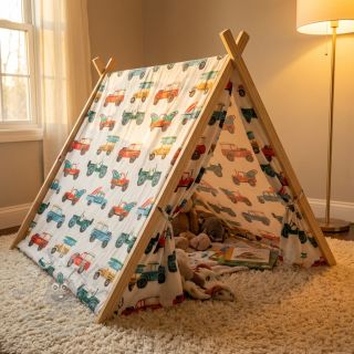 Bawełniana tkanina Cars white digital print