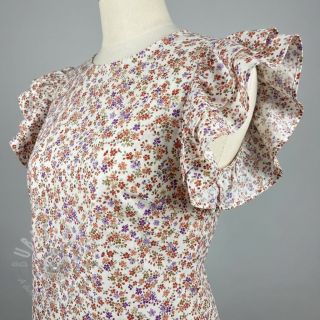 Bawełniana tkanina Simie flowers offwhite digital print