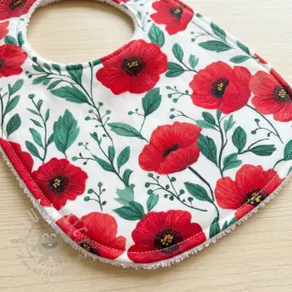 Bawełniana tkanina Poppy offwhite digital print