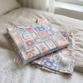 Bawełniana tkanina Patchwork digital print