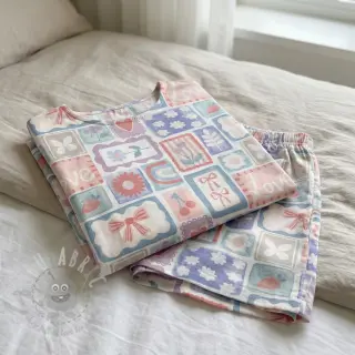 Bawełniana tkanina Patchwork digital print