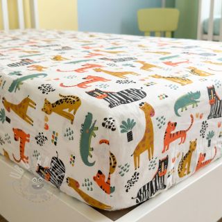 Bawełniana tkanina Safari time offwhite digital print