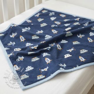 Bawełniana tkanina Vehicles navy