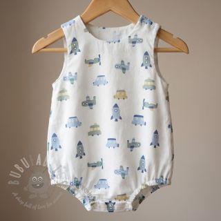 Bawełniana tkanina Vehicles white