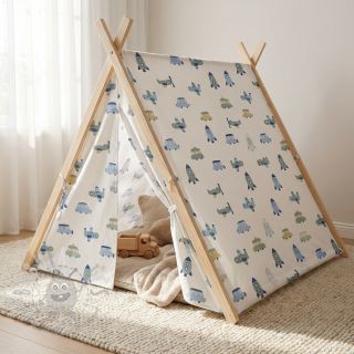 Bawełniana tkanina Vehicles white