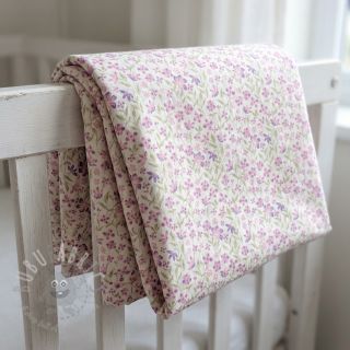 Bawełniana tkanina Fine flowers purple