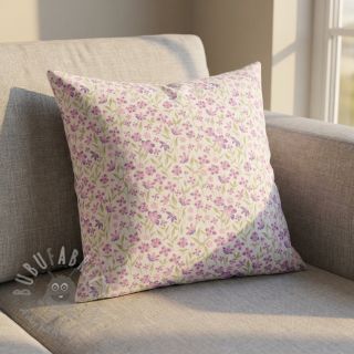 Bawełniana tkanina Fine flowers purple