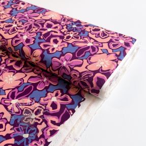 Wiskoza STRETCH Flowers Junie purple