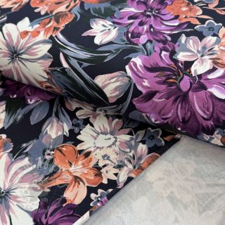 Dresówka Flower Luna navy digital print