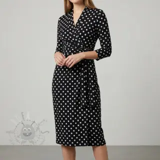 Wiskoza RADIANCE Polka dot black