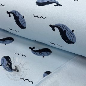 Dresówka drapana JOGGING Whales blue