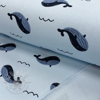 Dresówka drapana JOGGING Whales blue