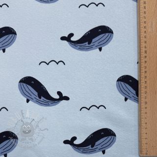 Dresówka drapana JOGGING Whales blue