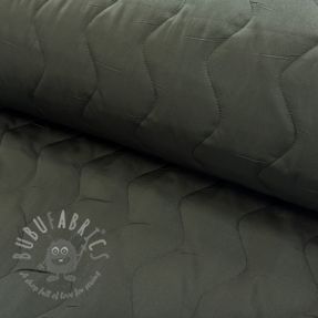 Pikowana tkanina ZIG ZAG army green