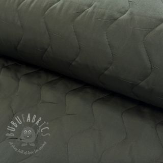 Pikowana tkanina ZIG ZAG army green