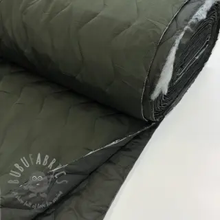 Pikowana tkanina ZIG ZAG army green