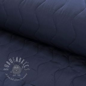 Pikowana tkanina ZIG ZAG navy