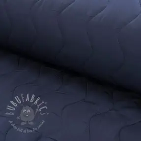 Pikowana tkanina ZIG ZAG navy