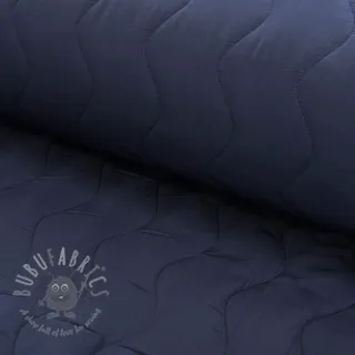 Pikowana tkanina ZIG ZAG navy