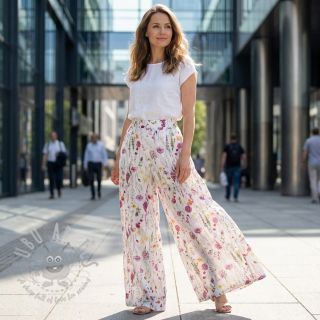 Bawełniana tkanina VOILE Emily flowers digital print