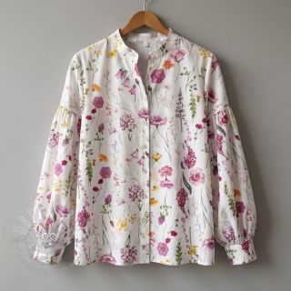 Bawełniana tkanina VOILE Emily flowers digital print