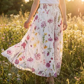 Bawełniana tkanina VOILE Emily flowers digital print