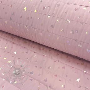 Pikowana tkanina FOIL Hearts