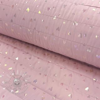 Pikowana tkanina FOIL Hearts