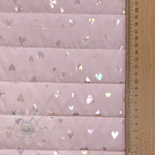 Pikowana tkanina FOIL Hearts