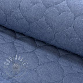 Pikowana tkanina DENIM Hearts