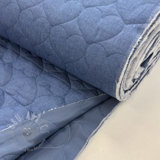 Pikowana tkanina DENIM Hearts
