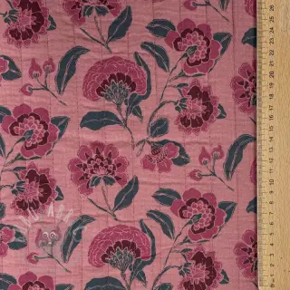Muślin double gauze STEPPED Flowers mauve