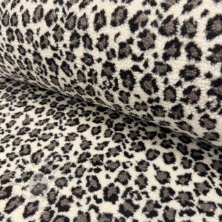 Tkanina płaszczowa TEDDY JACQUARD Animal skin brown