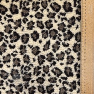 Tkanina płaszczowa TEDDY JACQUARD Animal skin brown
