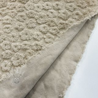 Fleece JACQUARD Flowers ecru