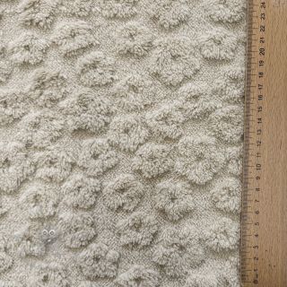 Fleece JACQUARD Flowers ecru