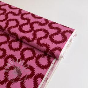 Wiskoza STRETCH Abstract pink
