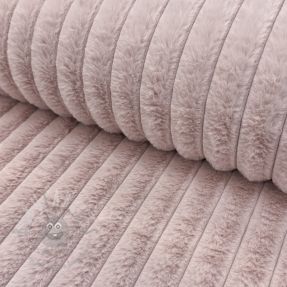 Sztuczne futro Stripes Luxe old rose