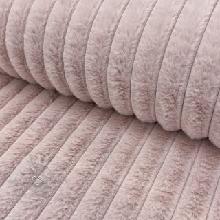 Sztuczne futro Stripes Luxe old rose