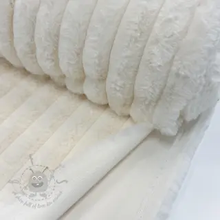 Sztuczne futro Stripes Luxe ecru